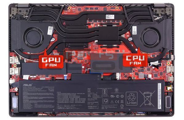 Вентилятор Asus кулер для моделей ноутбука ROG Zephyrus G14 GA401QC, GA401QE, GA401QEC, GA401QH, GA401QM DFSCK22D05883K, 13NR05S0AP0101, 6033B0090301