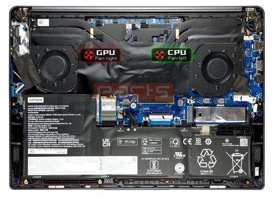 Вентилятор Lenovo кулер [GPU Fan 12V] для моделей ноутбука ideapad 5 Pro 16ACH6 (82L5), 16ARH7 (82SN), 16ARH7 (82SN), Slim 7 Pro 16ACH6 (82QQ), 16ARH7 (82UW) [DFSCL12E16486H] Original