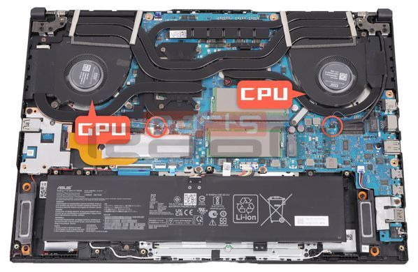 Вентилятор Asus кулер [CPU Fan 12V] для моделей ноутбука TUF Dash F15 FX517ZW, FX517ZM, FX517ZR [DFSCL42P06593U 13NR0990T01011, 13NR0990T01021] Original