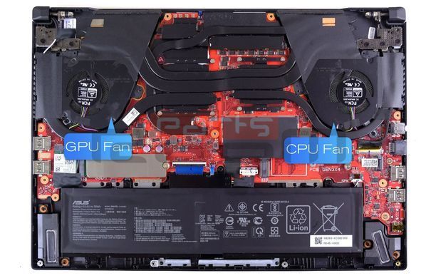 Вентилятор Asus (GPU fan 12V) кулер для моделей ноутбука TUF Dash F15 FX516 с GPU RTX3070 (13NR0760P02011) Оригинал от Asus