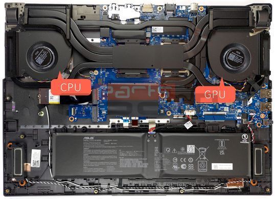 Вентилятор Asus (CPU fan 12V) кулер для моделей ноутбука ROG Strix G713PU, G713PV, G713PI 13NR0C50P02011, DFSCL42P16593Q FQLN