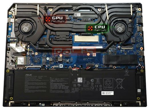 Вентилятор Asus кулер [GPU Fan Right] для моделей ноутбука TUF Gaming A16 FA608U, FA808U, FA808P (13NR0K90P02021, DFS5L22H15G86L, 13NR0K90P02011, B8310ASHNF2400TN) Original