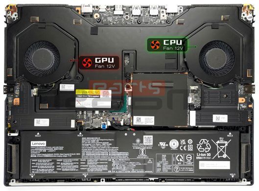Вентилятор Lenovo кулер [CPU Fan 12V] для моделей ноутбука Legion Pro 7 16IRX8H (82WQ), Pro 7 16ARX8H (82WS) (DFSCL12E06486P) Original