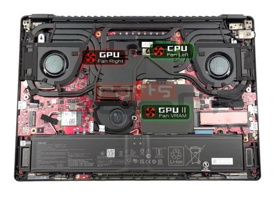 Вентилятор Asus кулер [CPU Fan 12V] для моделей ноутбука ROG Zephyrus M16 GU604VI, GU604VU, GU604VY, GU604VZ (13NR0BR0T02011) DFSCL42P06593C