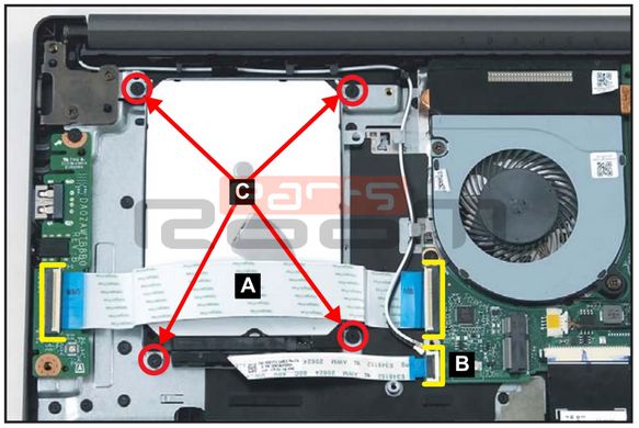 Крепление жесткого диска / HDD bracket / корзина для ноутбука Acer Aspire A315-23, A315-43, A315-55, A315-57, A515-44, A515-45, A515-46, A515-54, A515-55, Extensa EX215-22, EX215-53, Enduro EN314-51W (33.HGLN7.001) Оригинал