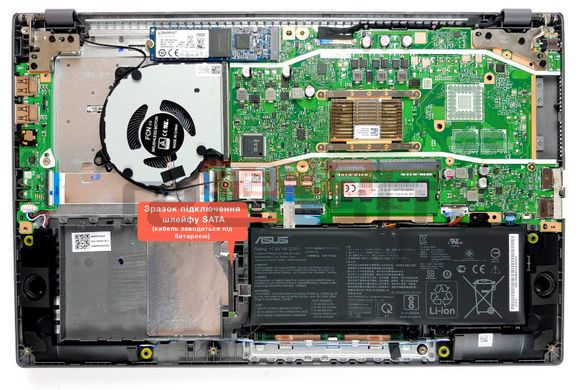 Шлейф подключения жесткого диска / переходник SATA для ноутбука Asus A509, F509, X509, F515, M515, R515, R565, S505, S515, X515, X1500 (04022-00060100) Оригинал от Asus