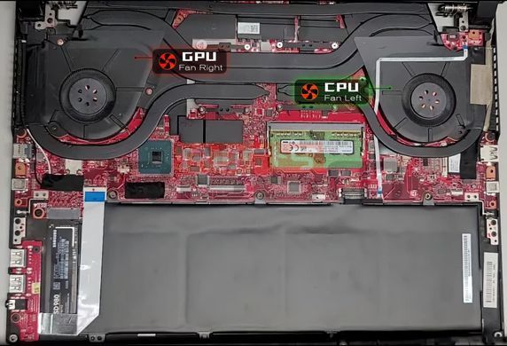 Вентилятор Asus кулер [CPU Fan 12V] для моделей ноутбука ROG Zephyrus S GX531GW, GX531GX, GX531GS, GX531GV [13NR0100M14011 DFSCK22105182C] Original