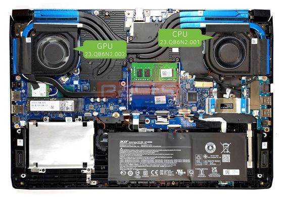 Вентилятор кулер для моделей ноутбука Acer Predator Helios 300 PH317-55 для GPU (NS8CC18) Original Acer