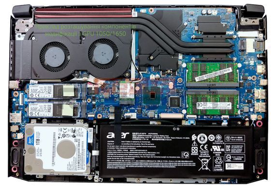 Топкейс ноутбука / верхняя панель и клавиатура для ноутбука Acer Nitro 7 AN715-51 с GPU GTX 1050, 1650, 1660Ti (6B.Q5HN2.009) Оригинал от Acer