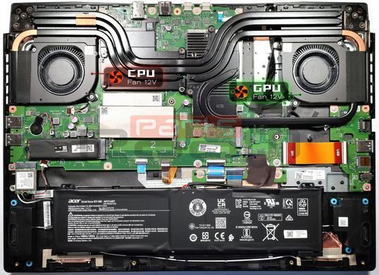 Вентилятор Acer кулер [GPU Fan 12V] для моделей ноутбука Nitro 16 AN16-41, AN16-42, AN16-51, Nitro 17 AN17-41, AN17-51 DFSCK22D05883M, 23.QJLN7.004, 23.QJLN7.007
