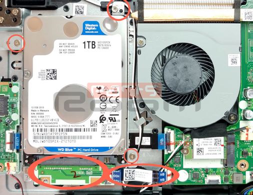 Шлейф + плата подключения жесткого диска / переходник SATA для ноутбука Acer Aspire A315-42, A315-42G, A515-43, A515-43G (NBX0002KI00+LS-H802P) Оригинал от Acer