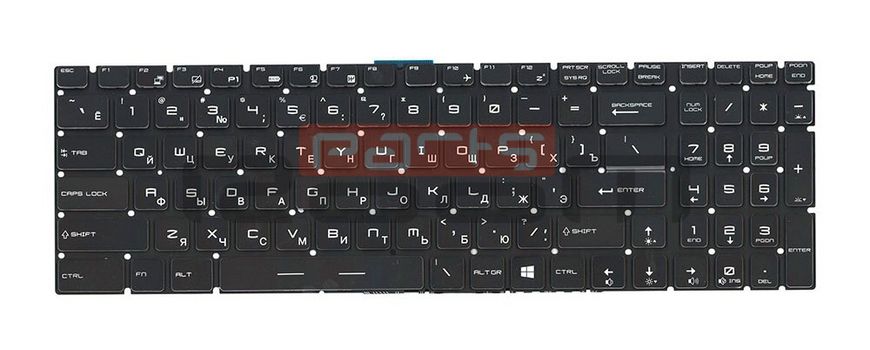 Клавиатура MSI для моделей ноутбука: GT72 GP72 GS60 GS62 GS63 GS70 PE60 PE70 GE72 GE62 GL62 GL72 с RGB подсветкой