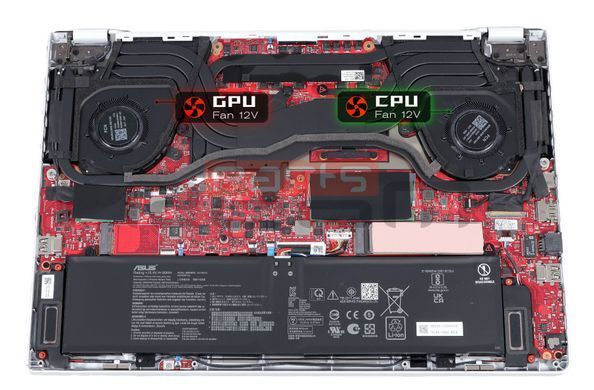 Вентилятор [GPU fan 12V] кулер для моделей ноутбука Asus ROG Zephyrus G16 GU603V, GU603Z 13NR0BL0T06111, 13NR0BL0T06211, 13NR0BL0T06011, DFS5K223052838