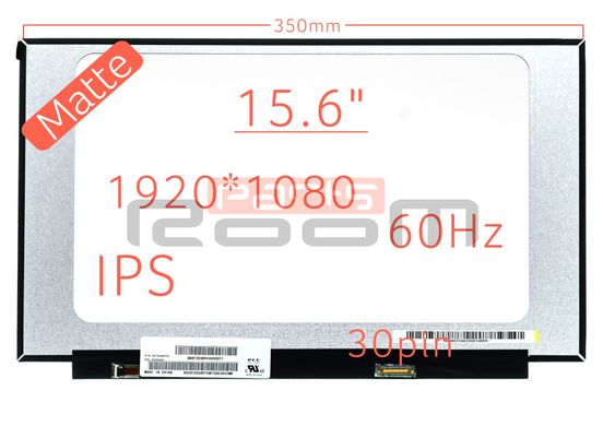 Матрица LM156LFCL13 (экран) для ноутбука 15.6" IPS 60Hz (1920×1080, матовая, 30pin, Slim, narrow border 350mm) 220 cd/m2, 85/85/85/85, 1000:1