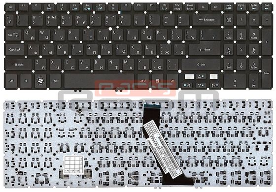 Клавиатура Acer для моделей ноутбука: Aspire V5-531 V5-551 V5-571, M3-MA50, M3-581 M5-581, V7-581, V7-582, VN7-571, VN7-591 (Черная), Черный