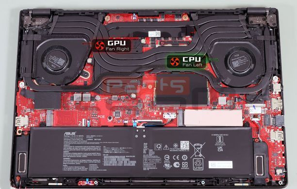 Вентилятор Asus кулер [CPU Fan] для моделей ноутбука ROG Zephyrus G16 GU603ZW, GU603ZM, GU603ZE, GU603ZX [13NR08R0T02111, 13NR08R0T02211, DFSCK221051824] Original