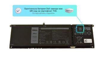 Батарея / TN70C / аккумулятор для ноутбука Dell 3510, 3511, 3515, 3520, 3521, 3525, 3530, 5320, 5410, 5420, 5430, 5440, 5510, 5515, 5620, 5625, 5630, 5640 ( 0JGCCT, 0N9XX1, 0TN70C, 03RR09) Оригинал от Dell