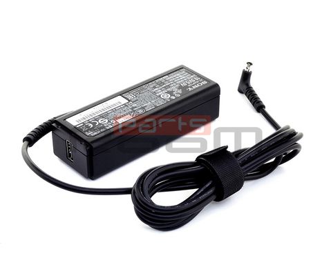 Блок питания (зарядка) для ноутбука Sony 40W (19.5V, 2A, Magnit pin) + USB (5V, 1A) VGP-AC19V74 Оригинал