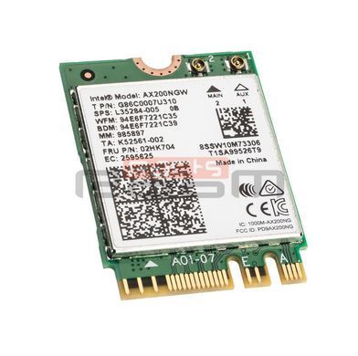 Wi-Fi модуль, адаптер Intel AX200NGW (Wi-Fi 6 802.11ax, Bluetooth 5.2, M.2 2230) [KE.11X0N.003] Оригинал