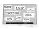 Матрица B160UAN01.H (экран) для ноутбука 16.0" (IPS / 60Hz / 1920&times;1200 WUXGA / матовая / 30pin (0.5mm) / Slim / 400nit / 1200:1 / 100% sRGB / 89&deg;.89&deg;.89&deg;.89&deg;) Оригинал