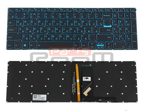 Клавиатура Lenovo для моделей ноутбука: IdeaPad Gaming L340-15, L340-17 с подсветкой (Blue)