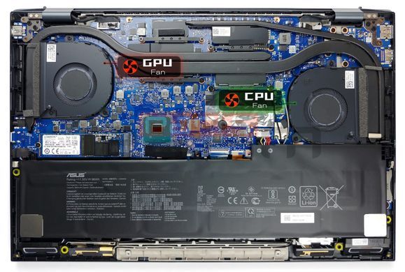 Вентилятор Asus кулер для моделей ноутбука ZenBook Pro UX535LH, UX535QA, UX535QE (CPU Fan) 13NB0RX0T01021 Original