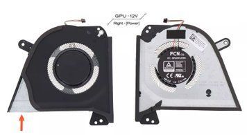 Вентилятор Asus кулер [GPU Fan 12V] для моделей ноутбука ROG Zephyrus G15 GA503QC, GA503QE, G16 GU603HE [13NR04V0T01111] Original