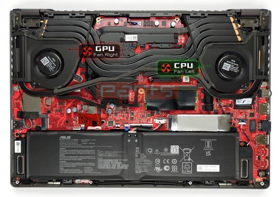 Вентилятор Asus кулер [GPU Fan 12V] для моделей ноутбука ROG Zephyrus G15 GA503QM, GA503QS, GA503QR, G16 GU603HM, GU603HR (Ver. 2) [13NR04J0T03011, DQ5DC87G001, DFSCK221151812] Original